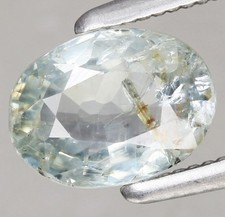 1.03ct Oval 7x5mm Natural Unheated Tanzanian Light Blue Green Sapphire, Tanzania
