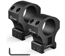 CVLIFE Precision 1 Inch Scope Rings Mount - 2 Pieces High, Matte Black
