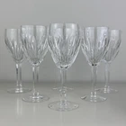 Set Of 6 Vintage Waterford  Crystal Carina Claret Wine Glass 7 1/8" EUC