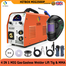 4IN1 Gas/Gasless MIG Welder 250Amp Pulse Aluminium MIG MMA 2T/4T Welding Machine