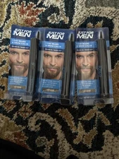 4PK Just For Men 1 Day Beard & Color Brush In Wash Out ~Light Brown~0.3 FL OZ EA