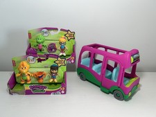 Fisher-Price Barney's World Adventure Bus Vehicle Plus Two Figure Packs Set
