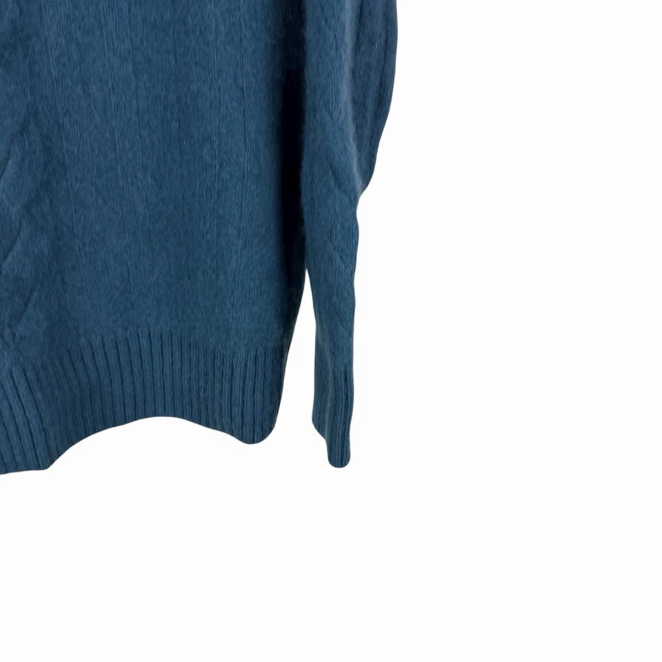 Suéter Pullover Para Mujer Talbots Cuarto Cremallera Cachemira Pura Verde Azulado Talla XL Foto 4 de 4
