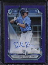 2026 Bowman Daniel Pierce Chrome Prospect Autographs Purple Refractor #/250