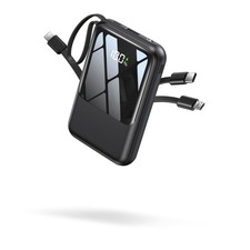 12000mAh 22.5W Portable Charger Power Bank Built-in Cables Battery USB