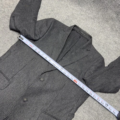 Officine Générale 100% Wool Chalkstripe Jacket Sport Blazer Men EU 50 US 40 Gray image 9