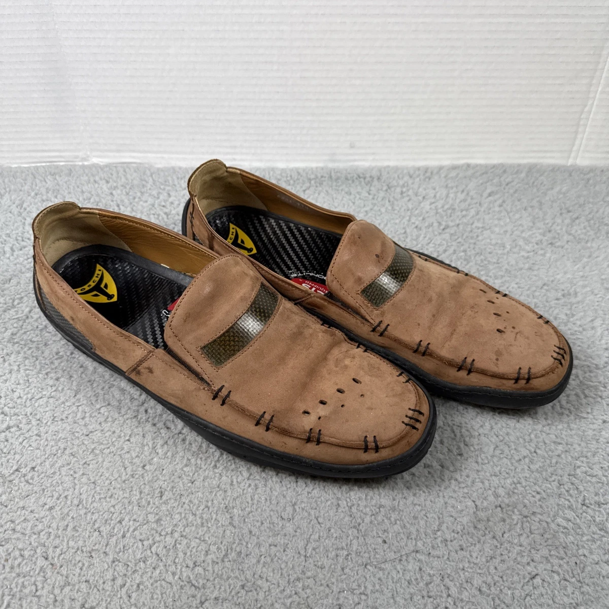 Michael Toschi Machster Driving Brown Brick Suede Loafers Made in Italy Size 11 michael toschi products for sale | eBay main image 3