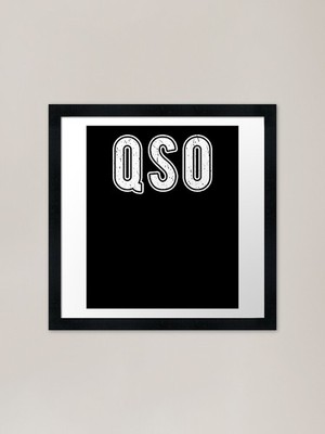 QSO Q Code Amateurfunk gerahmtes Kunst Pri gerahmtes Wandbild Poster Leinwanddruck Bild