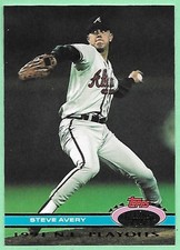 1991 Topps Stadium Club Steve Avery #9 Atlanta Braves👍