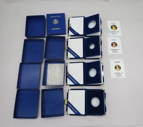 1986 1 oz Gold American Eagle Proof/1/2 OUNCE/1/10 OUNCE  Box ONLY/ LOTT OF 4