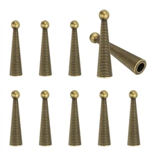 10Pcs Bolo Tie Tips 1.4 Inch Long Alloy Tie Replacement End Caps Bronze