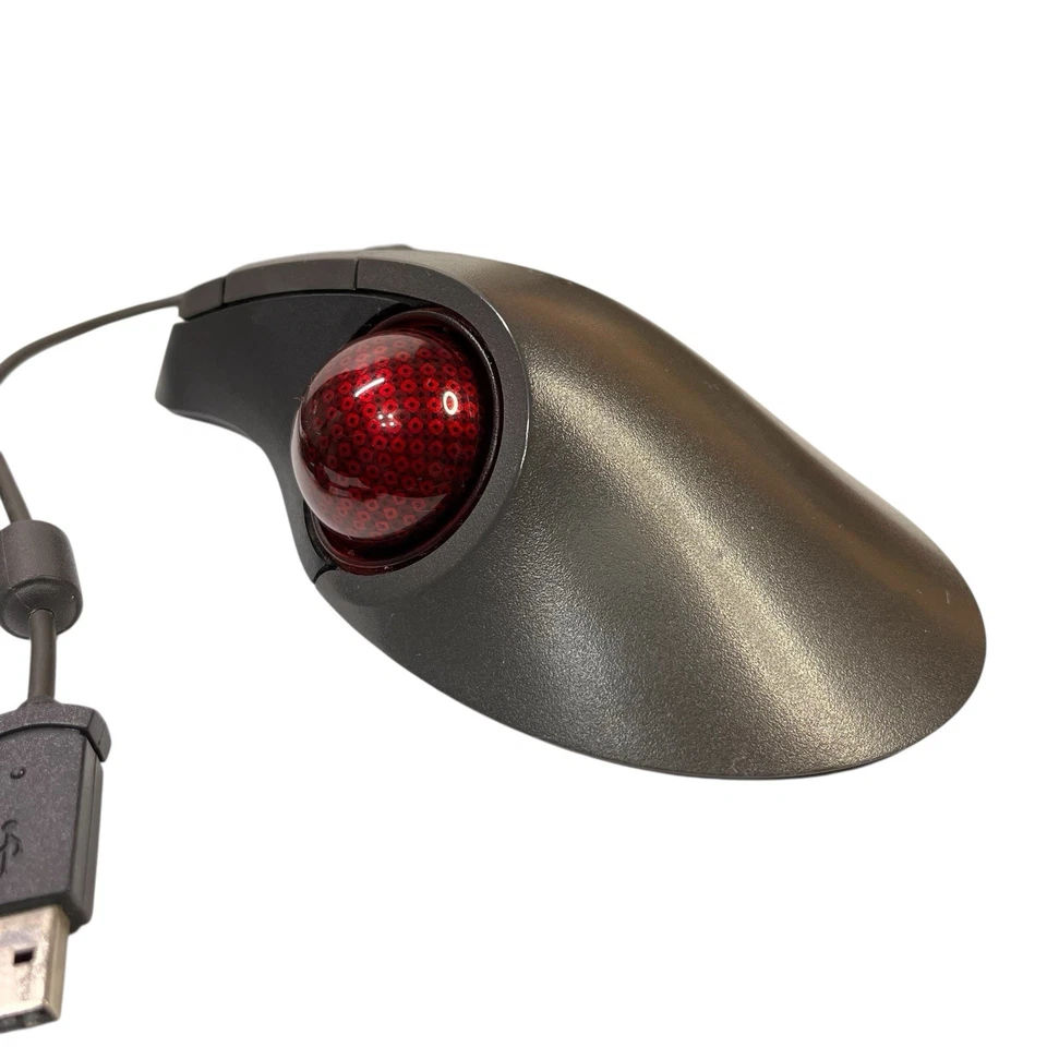 Microsoft Trackball Optical 1.0 Wired USB/PS2 Mouse P/N X05-87475 with Red Ball - Image 4 of 4