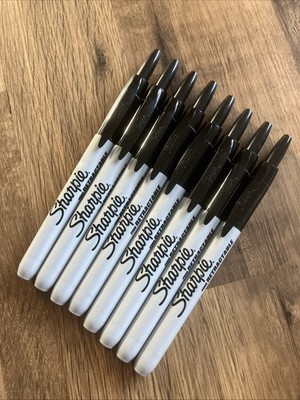 Sharpie EINZIEHBARE FEINE Spitze (1,0 mm Linie) SCHWARZ PERMANENT Marker (PKT 8) BRANDNEU