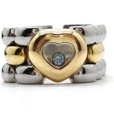 Anello Chopard Happy Diamond acciaio inox oro 2331113