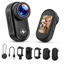 4K Mini Body Camera with 64GB Card, Thumb Action Camera with WiFi, 1.47" Black