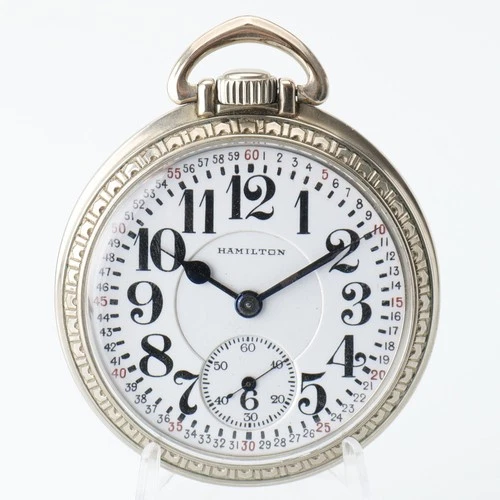 1930 Antique Hamilton 992 Railroad 16 Size Pocket Watch Montgomery Dial Runs
