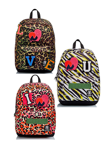 ZAINO CARLSON ANIMALIER INVICTA PATCH COLORI ASSORTITI COLLEZIONE SCUOLA |  eBay