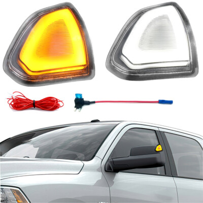 LED Side Tow Mirror DRL Turn Signal Light For Dodge Ram 1500 2500 3500 4500 5500