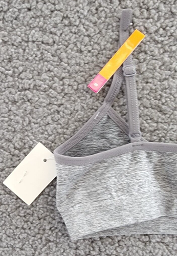 Maidenform Seamless Crop Bra Girls' S Heather Grey Elastic Band Adjustable Strap - Picture 10 of 13