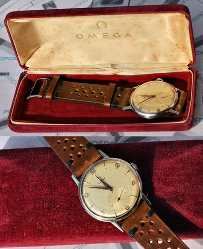 RARO orologio OMEGA cassa grande cal.265 carica manuale acciaio anni '50  con box | eBay