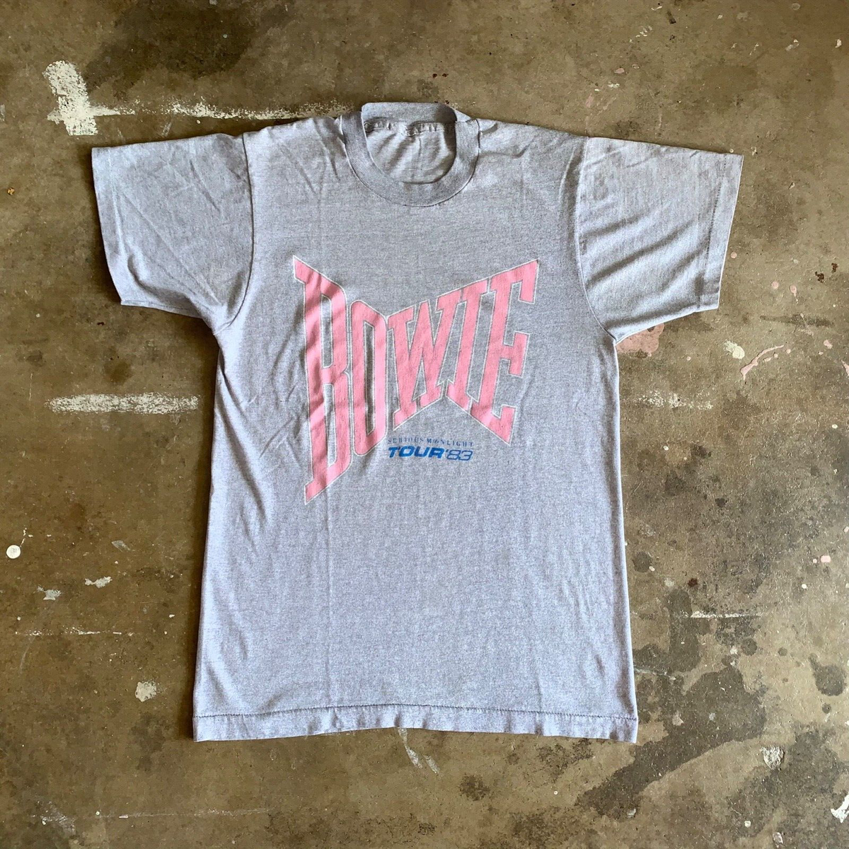 トップス Vintage David Bowie T Shirt Tour 1983 1983 DAVID BOWIE* vintage concert tour t-shirt tee (S) Rare