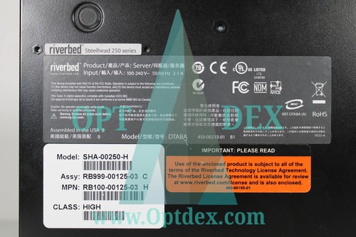 Riverbed SteelHead 250 Desktop Appliance - SHA-00250-H - Picture 3 of 3