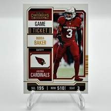 2023 Panini Contenders BUDDA BAKER #1 Game Ticket Bronze - Arizona Cardinals