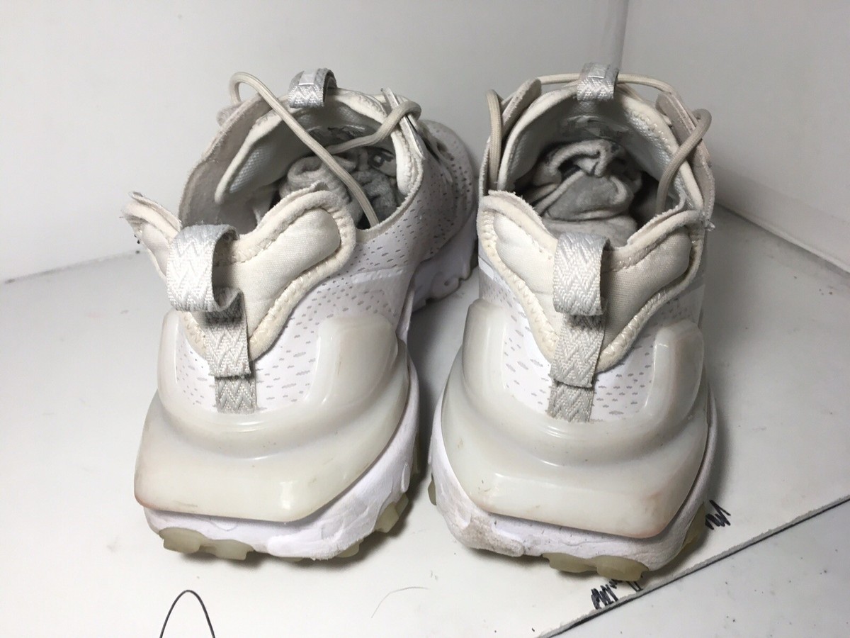Nike React Vision Athletic Footwear Triple White Running Shoes Cross Fit Sz 7.5 Nike React Vision White Iridescent W for sale | eBay main image 4