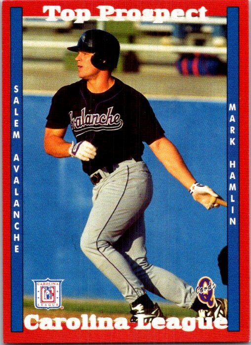 1998 Blueline Q Cards Carolina League Top Prospects - Mark Hamlin #15 ...