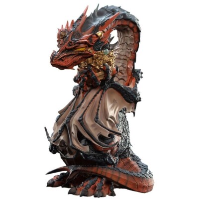 Weta Mini Epics Herr der Ringe Hobbit Figur Statue ovp in Box Smaug Drache 28cm