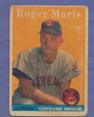 1958 Topps Roger Maris #47 RC Cleveland Indians Rookie LOW GRADE