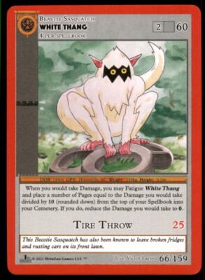 2021 MetaZoo Cryptid Nation Base White Thang 1st Edition #66/159