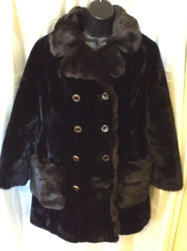 1Piu1Uguale3 Relax N-3B Coat, Faux Fur, Moleskin, Size L 1Piu1Uguale3 Relax N-3B Coat, Faux Fur, Moleskin, Size L