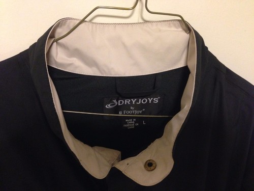 Dryjoy FootJoy Kurzärmelig Schwarz 1/2 Zip Golf Regenjacke Windjacke Sz L EUC - Bild 2 von 5