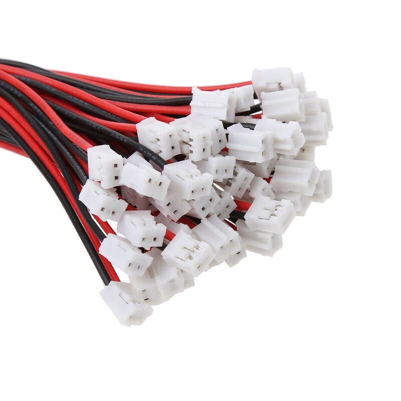 50 SETS Mini Micro JST 2.0 PH 2-Pin Connector Plug with Wires