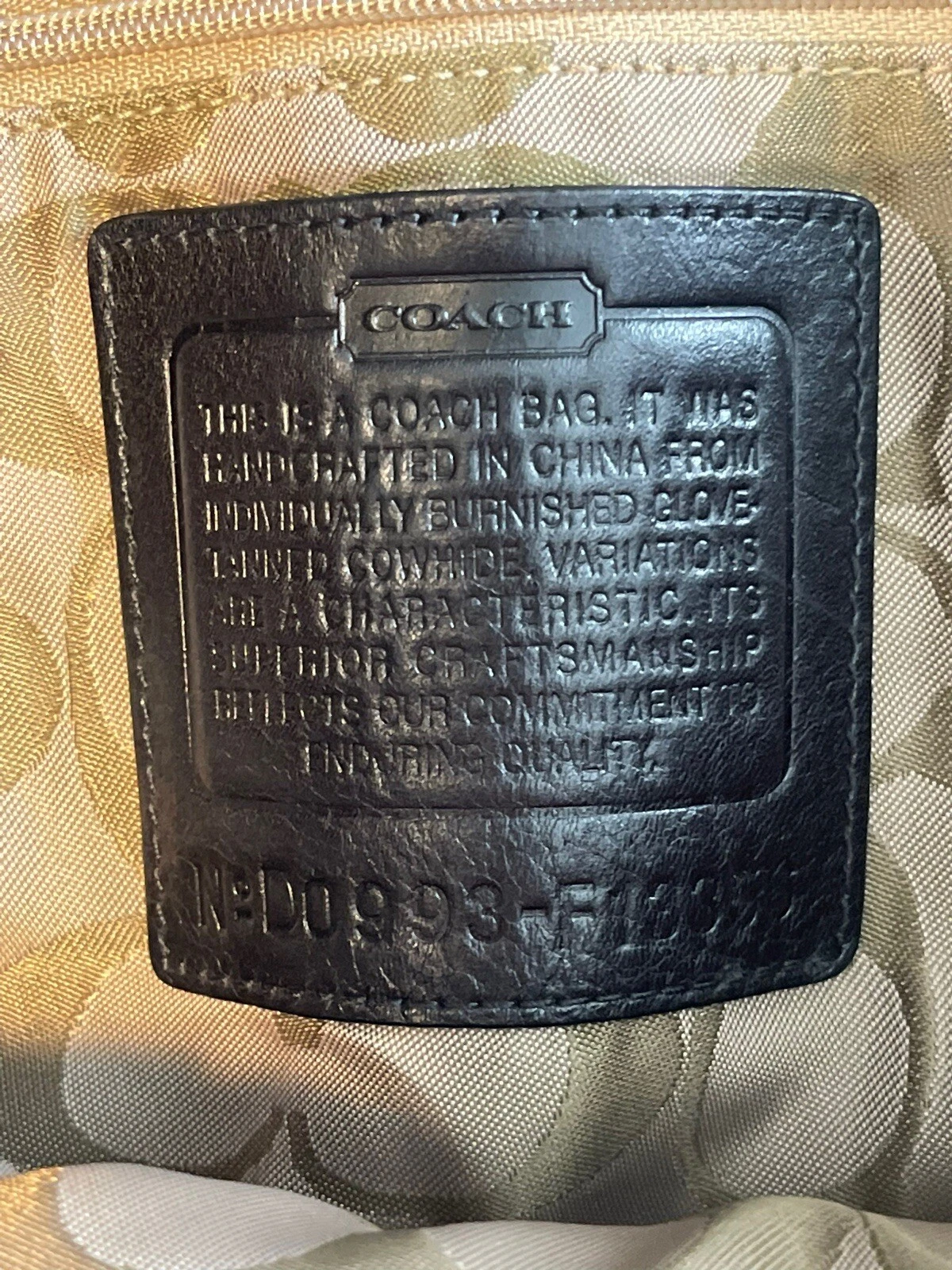 Coach rara borsa borsone extra large Bleeker Elisa slim F13356 in pelle nera