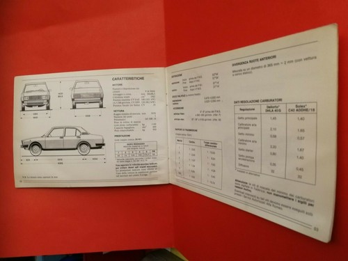 Alfa Romeo Alfetta 2000 (prima serie) Libretto Uso e Manutenzione Originale - Foto 8 di 8
