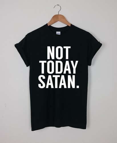 not today satan t-shirt top funny tumblr heart