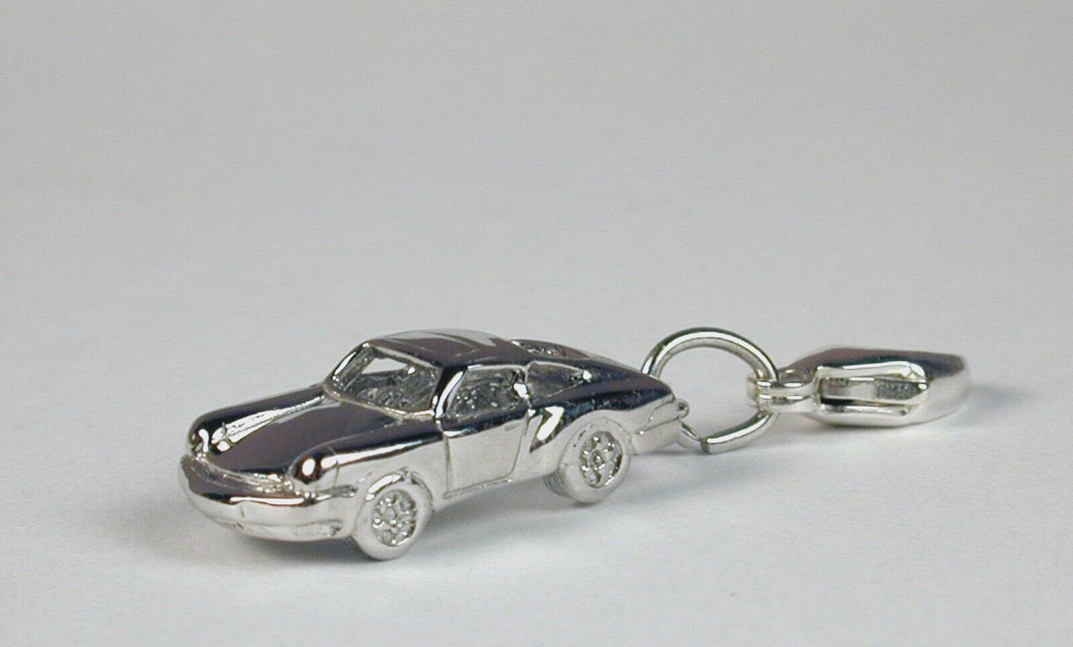 ポーセラーツ　オーナメントホルダー シルバー Sterling Silver Porsche 911 Sports Car Charm Free U.S. Shipping | eBay