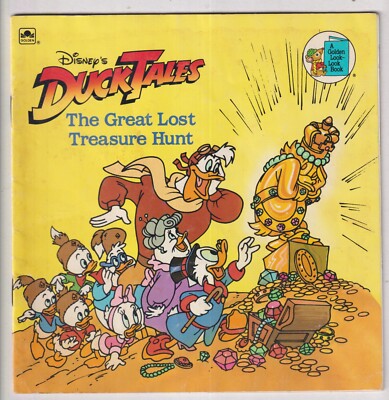 1990 Edition of Disney's Duck Tales The Great Lost Treasure Hunt Golden Look-Loo