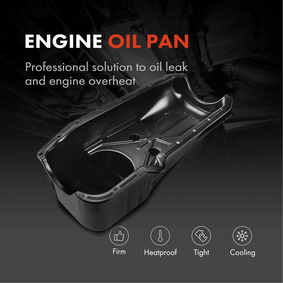 Cacerola de aceite del motor para Chevy Corvette Impala Malibu GMC C K 1500 2500 Pontiac Olds Foto 2 de 4