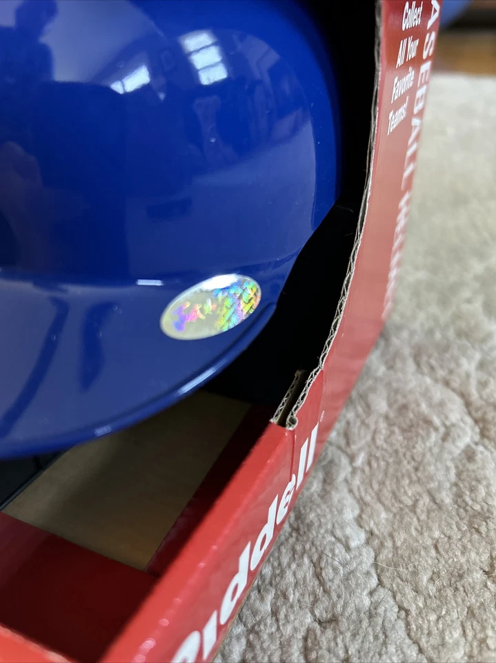 Hank Blalock SIGNED AUTOGRAPHED Baseball Mini Helmet W/ Hologram COA - Image 4 of 4