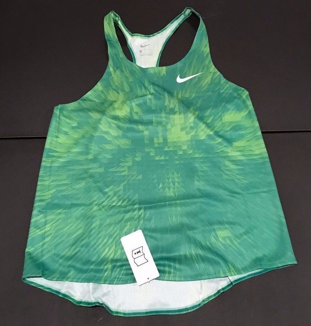 Nike Men's Large Digital Race Day Elite Running Singlet Track Green 835880 for sale online | eBay