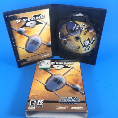 X-Plane 9 Flight Simulator for PC Game Graphism 6 Discs In Case W/ Manual
