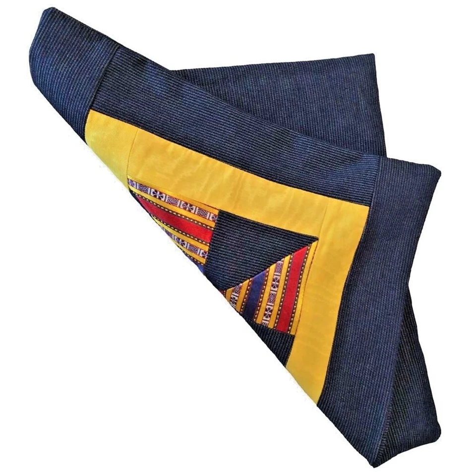 Kutnu & Denim Blue Patchwork 18x18" Decorative/Throw Pillow Case / Cushion Cover - Image 4 of 4