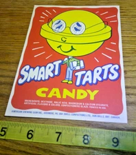 original Vintage vending machine display card Smart Tarts Candy
