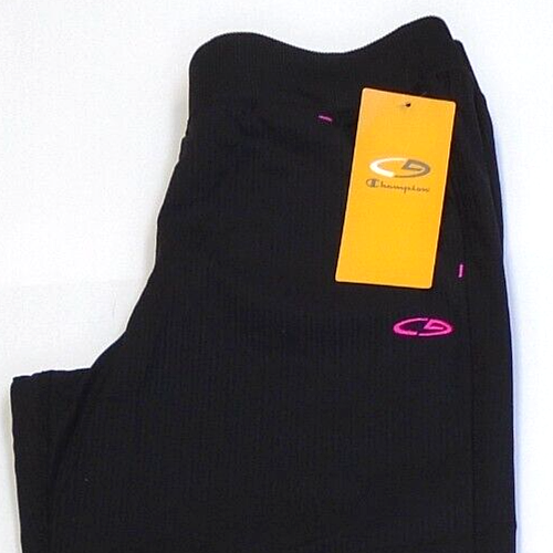 Champion Girls Black Stretch Stripe Fabric Athletic Pants 10-12 Large ONLY - Picture 3 of 11