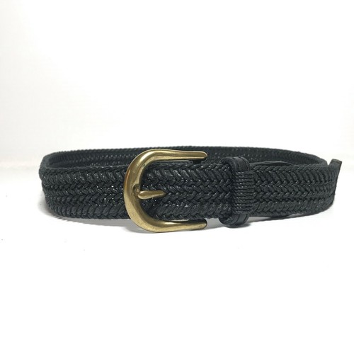 Women's Black Woven Braided Belt W 