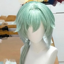 Honkai Star Rail Anaxa Cosplay Wig Long Hair Cosplay Hairpiece Head Accessary