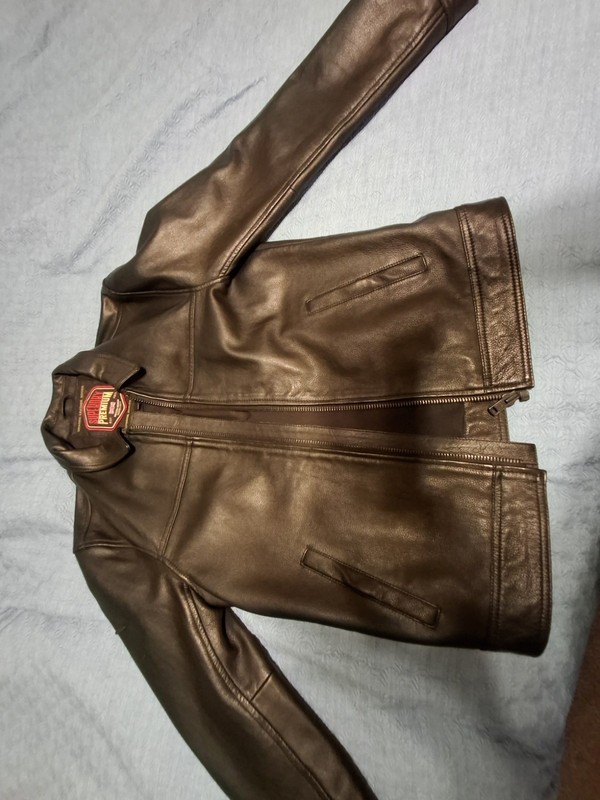 superdry leather jacket mens l
